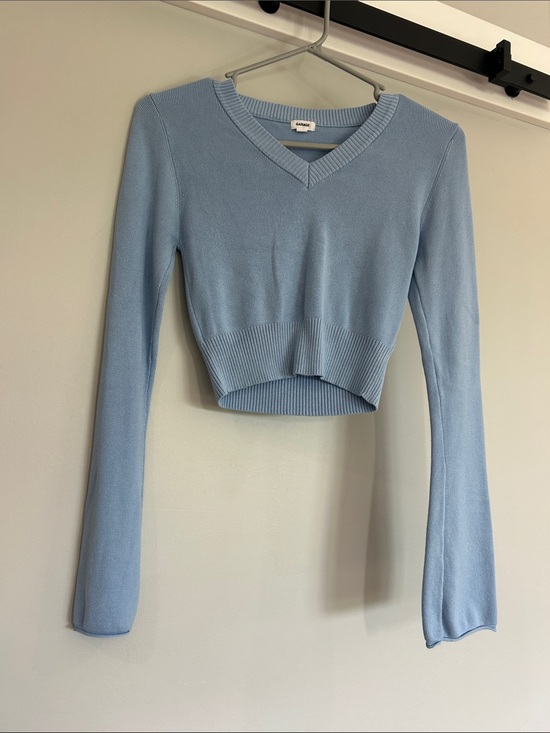 Garage Tops - Garage Knit V-Neck Cropped Sweater